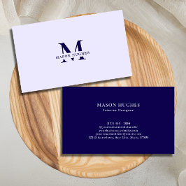 Tarjeta De Visita Monograma Chic Moderno Genial