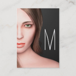 Tarjeta De Visita Monograma Chica de moda