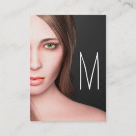 Tarjeta De Visita Monograma Chica de moda