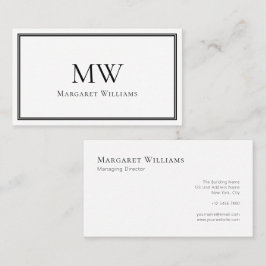 Tarjeta De Visita Monograma clásico de dos letras