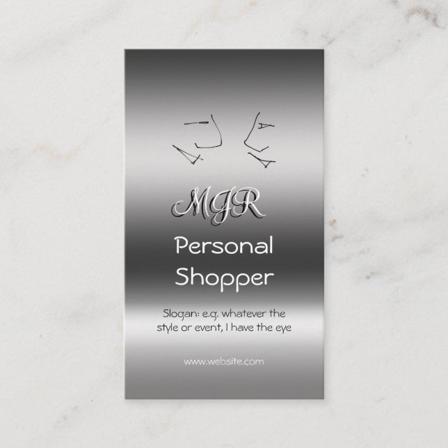 Tarjeta De Visita Monograma, Comprador personal, Cabezas de conversa (Anverso)