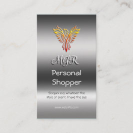 Tarjeta De Visita Monograma, comprador personal, metálico-efecto