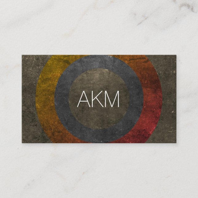 Tarjeta De Visita Monograma con colores texturizados (Anverso)