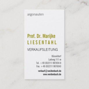 Tarjeta De Visita Monograma con formato vertical