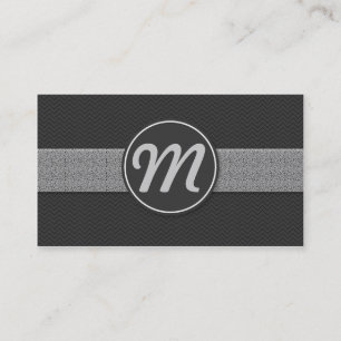 Tarjeta De Visita Monograma con textura
