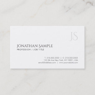 Tarjeta De Visita Monograma creativo Minimalista elegante