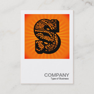 Tarjeta De Visita Monograma cuadrado - Paisley Sunburst - S