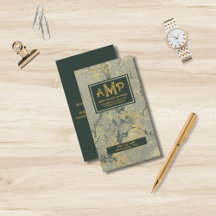 Monograma de 3 letras Gold y Green Texteadas