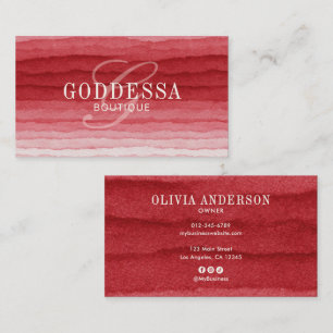 Tarjeta De Visita Monograma de Acuarela Moderna Boutique/Moda