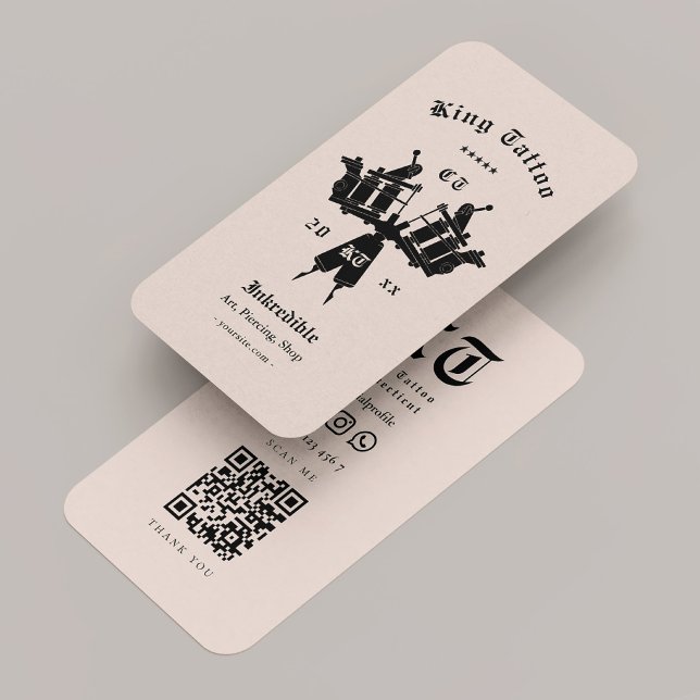 Tarjeta De Visita Monograma de arena de artista de tatuaje moderno (Modern Tattoo Artist Black Pink Pastel Monogram Business Card
)