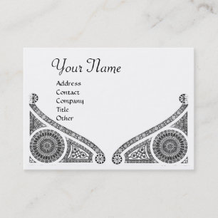 Tarjeta De Visita MONOGRAMA DE ARQUITECTURA DE RENACIMIENTO, blanco