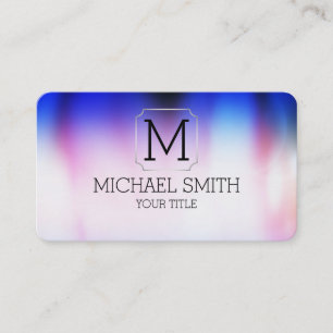 Tarjeta De Visita Monograma de arte abstracto colorido #10