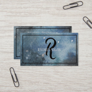 Tarjeta De Visita Monograma de arte de acuarela artística moderna