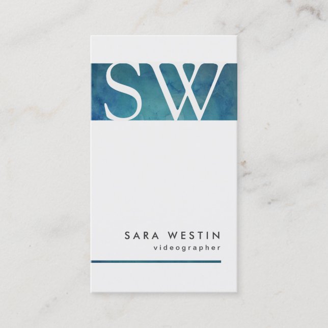 Tarjeta De Visita Monograma de artes visuales de fotógrafo (Anverso)