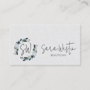 Tarjeta De Visita Monograma de belleza de esteticista