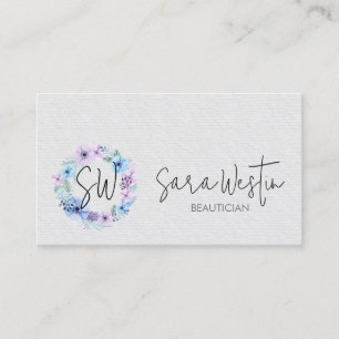 Tarjeta De Visita Monograma de belleza de esteticista