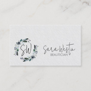 Tarjeta De Visita Monograma de belleza de esteticista