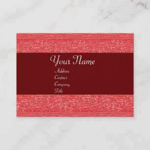 TARJETA DE VISITA MONOGRAMA DE COJAS DE MODA ROJA