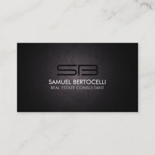 Tarjeta De Visita Monograma de Consultor Inmobiliario Realtor