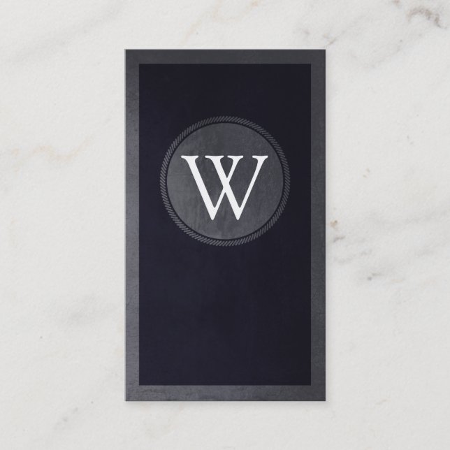 Tarjeta De Visita Monograma de cosecha (Anverso)