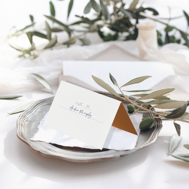 Tarjeta De Visita Monograma de cosecha | Ornate Boho Boda Place Card (Subido por el creador)