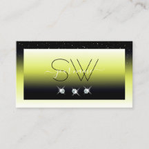 Monograma de diamantes de espuma de naranja negro 