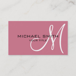 Tarjeta De Visita Monograma de encanto profesional minimalista