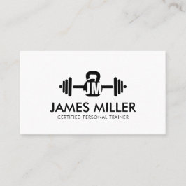 Tarjeta De Visita Monograma de entrenador de fitness mínimo de Guay