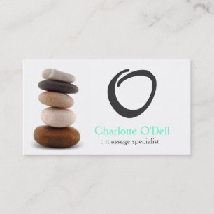 Tarjeta De Visita monograma de equilibrio de la roca