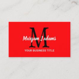 Tarjeta De Visita Monograma de escritura moderna (código QR) Moda ro