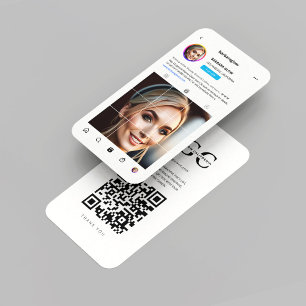 Tarjeta De Visita Monograma de Instagram de artista moderno de maqui