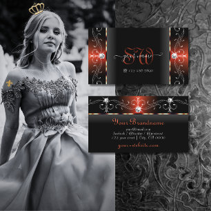 Tarjeta De Visita Monograma de joyas de contrabando de glamoroso Nar