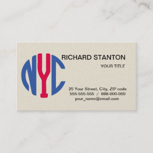 Tarjeta De Visita Monograma de la ciudad de Nueva York