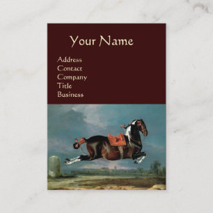 Tarjeta De Visita Monograma de la cría de "Ceherán" en el caballo de