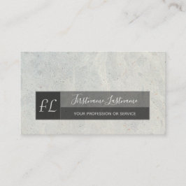 Tarjeta De Visita Monograma de la estructura de mármol blanco de már