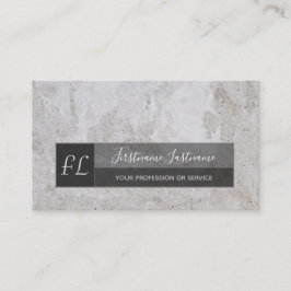 Tarjeta De Visita Monograma de la estructura de mármol blanco de már