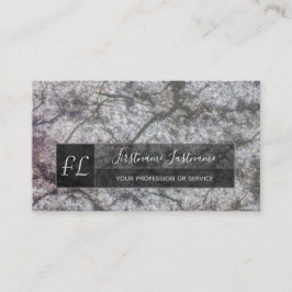 Tarjeta De Visita Monograma de la estructura de mármol gris oscuro q