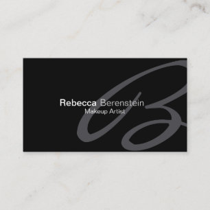 Tarjeta De Visita Monograma de la Fancy Card de maquillaje de artist