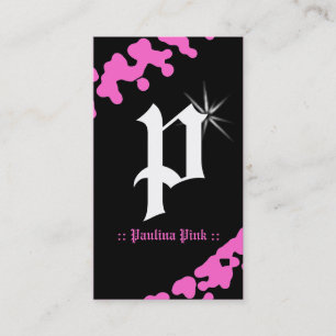 Tarjeta De Visita MONOGRAMA de la LUZ TENUE 311-PINK