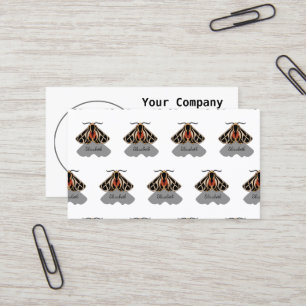 Tarjeta De Visita Monograma de la polilla tribal del tigre