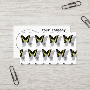 Tarjeta De Visita Monograma de la sombra de las mariposas de Jamaica