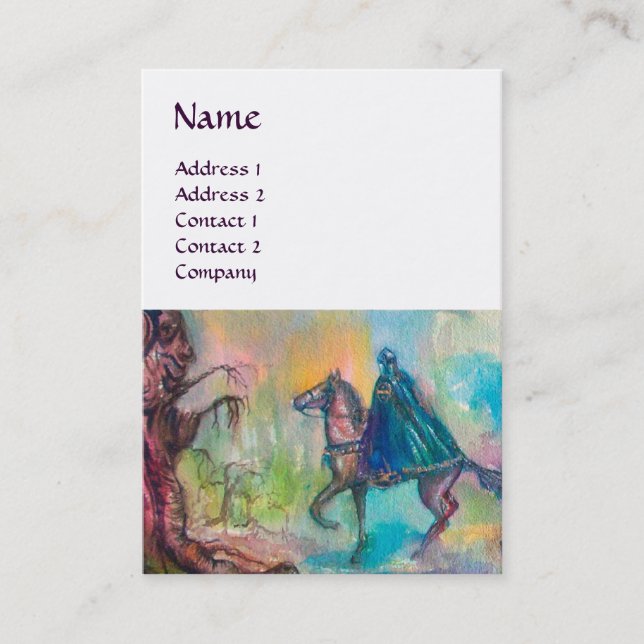 TARJETA DE VISITA MONOGRAMA DE LA TEMPERATURA OSCURA DE KNIGHT (Anverso)