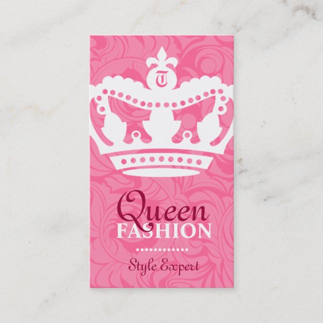 Tarjeta De Visita monograma de las costuras 311-Crown (Anverso)