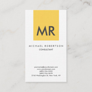 Tarjeta De Visita Monograma de línea premium elegante único