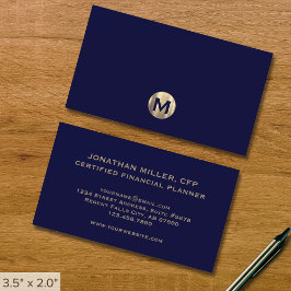 Tarjeta De Visita Monograma de lujo simple y moderno