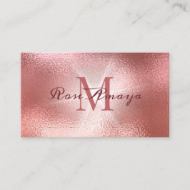Tarjeta De Visita Monograma de oro Rosa elegante