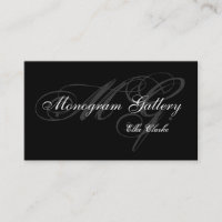 Tarjeta de visita Monograma de personalizable