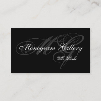 Tarjeta de visita Monograma de personalizable