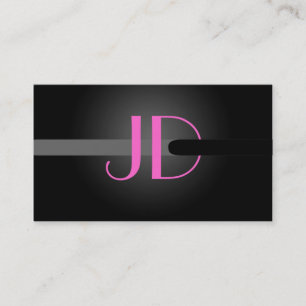 Tarjeta De Visita Monograma de PixDezines Guay Neon Lights
