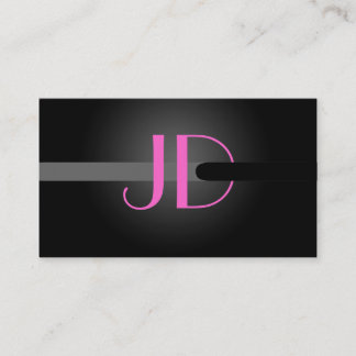 Tarjeta De Visita Monograma de PixDezines Guay Neon Lights
